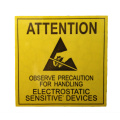 45*45mm Anti-static PVC coated Paper Material Safety Warning Labels